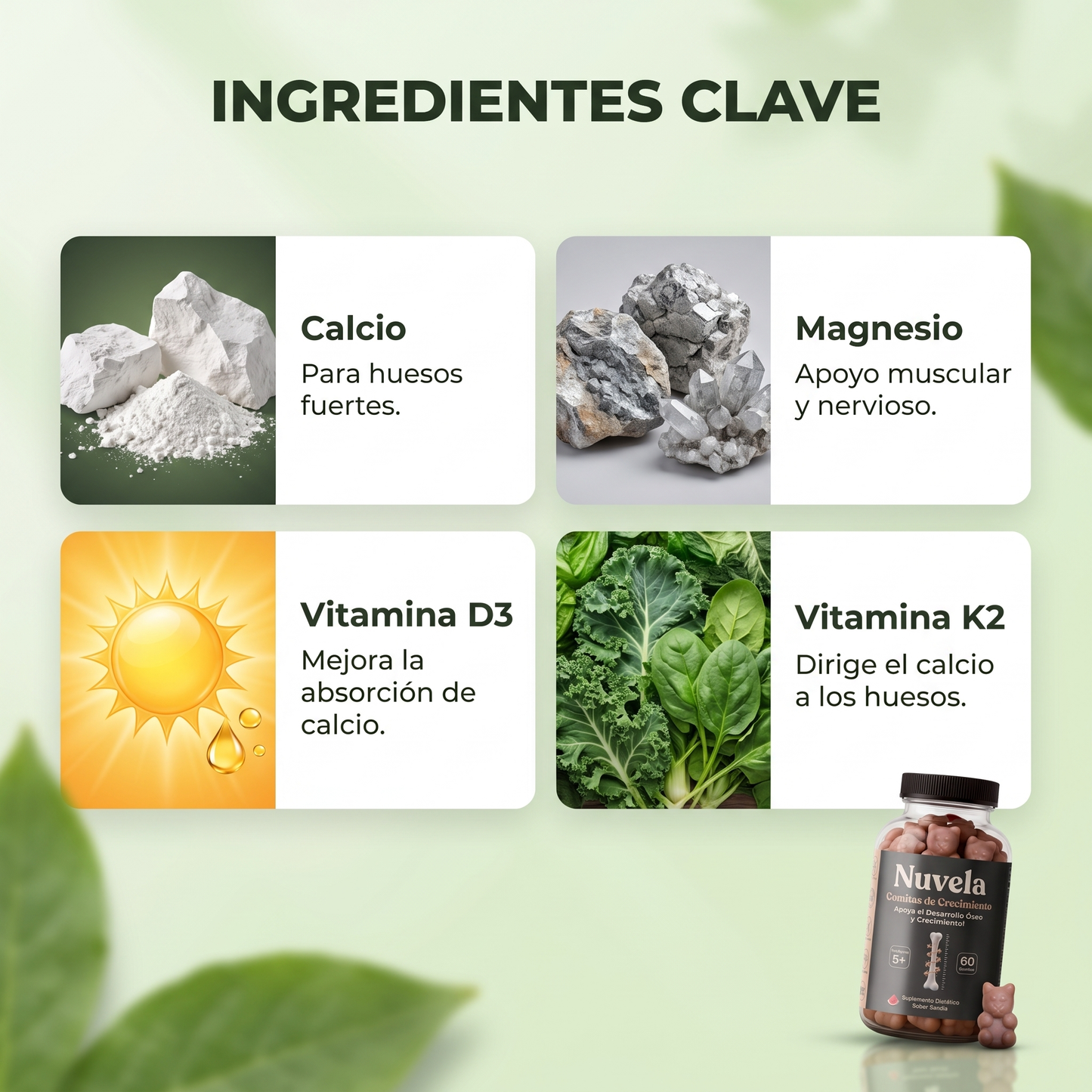 Nuvela® Gomitas Crecimiento Óseo Infantil